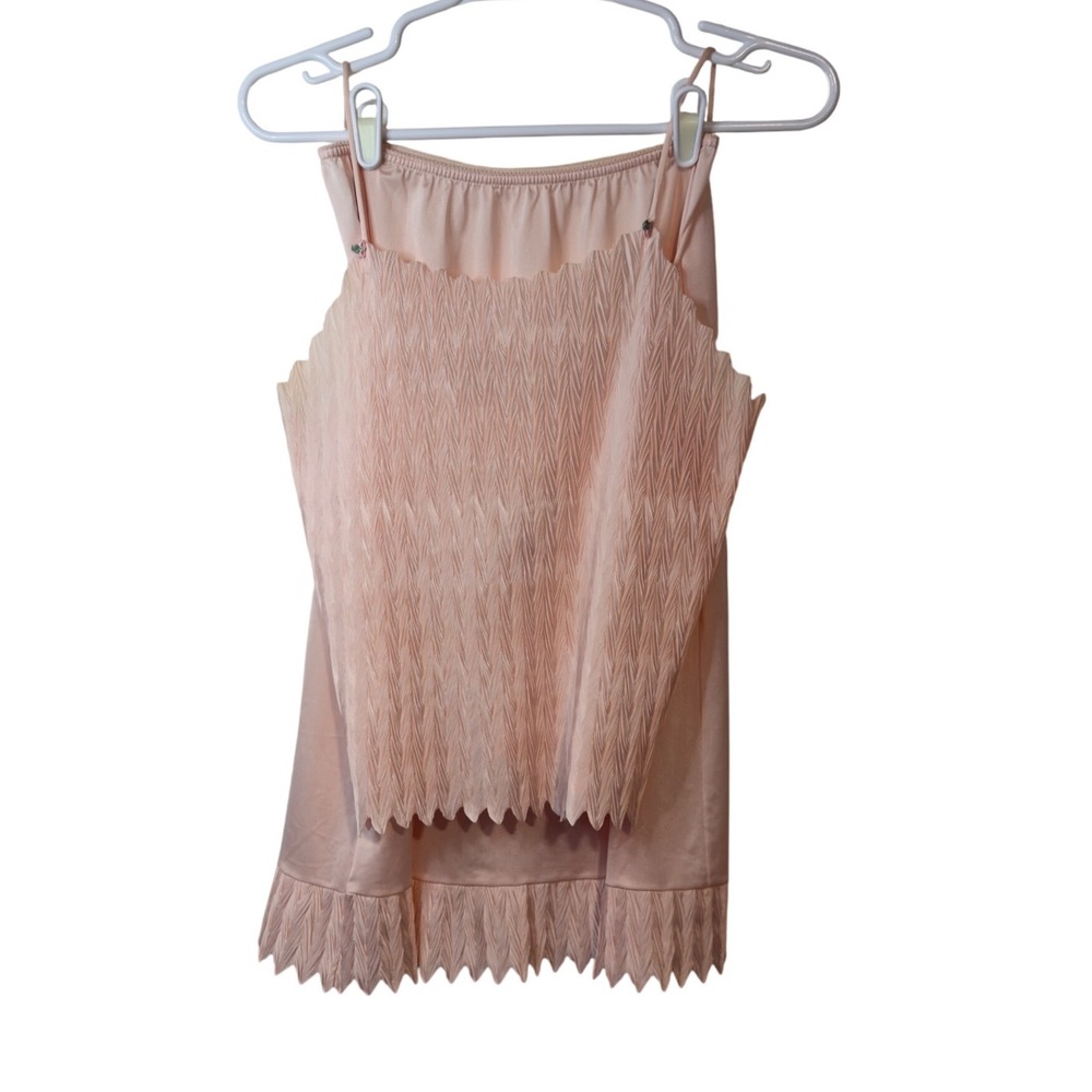 Vintage Maidenform Pleats 2 Piece Camisole and Slip Skirt Set Size 34/M Union